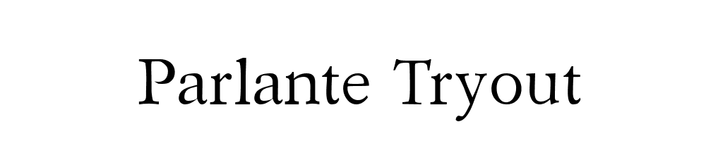 Parlante-Tryout