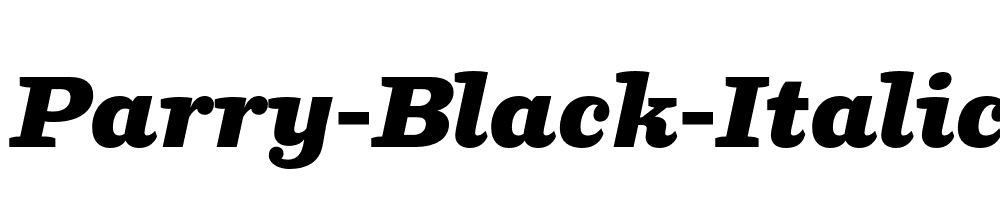 Parry-Black-Italic