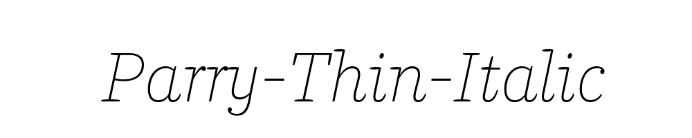 Parry-Thin-Italic