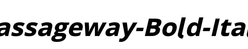 Passageway-Bold-Italic