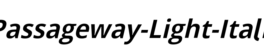 Passageway-Light-Italic