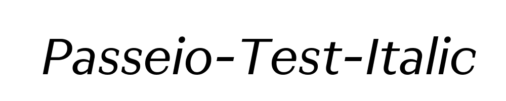 Passeio-Test-Italic