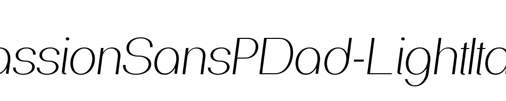 PassionSansPDad-LightItalic