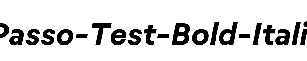 Passo-Test-Bold-Italic