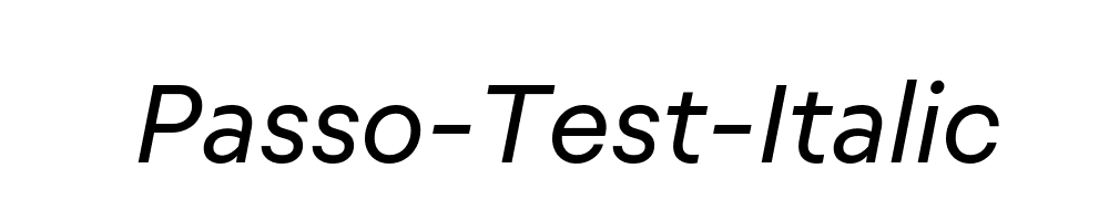 Passo-Test-Italic