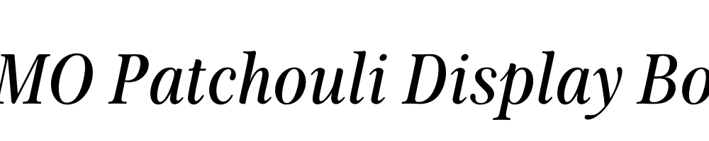 FSP DEMO Patchouli Display Bold Italic