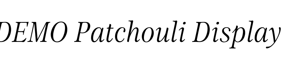 FSP DEMO Patchouli Display Italic