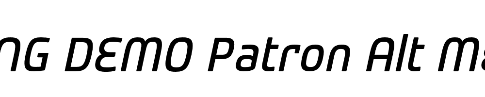  DEMO Patron Alt Medium Italic