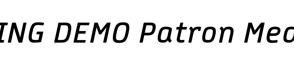  DEMO Patron Medium Italic