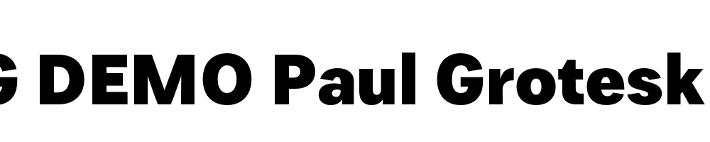  DEMO Paul Grotesk Black Regular