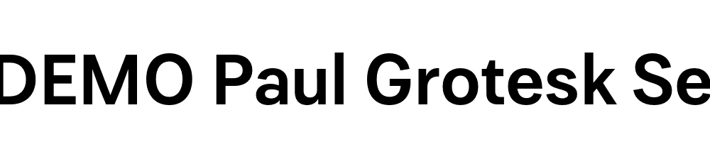  DEMO Paul Grotesk SemiBold Regular