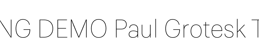  DEMO Paul Grotesk Thin Regular