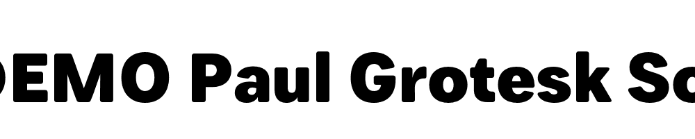  DEMO Paul Grotesk Soft Black Regular