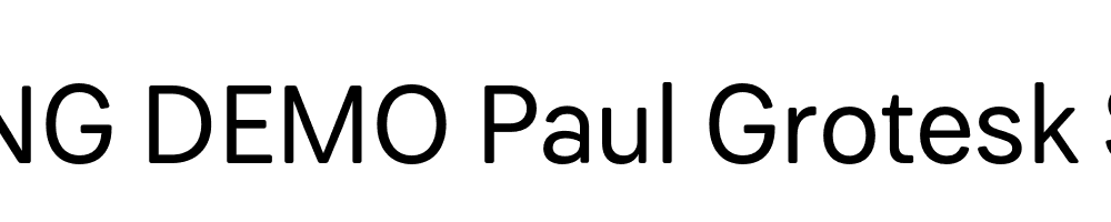  DEMO Paul Grotesk Soft Regular