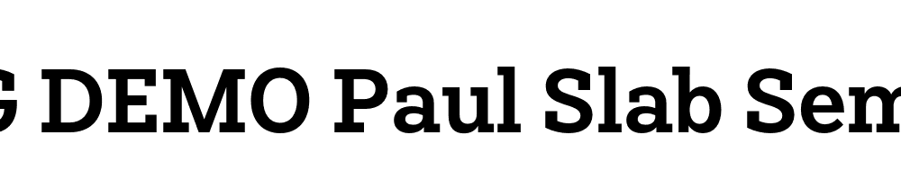  DEMO Paul Slab SemiBold Regular