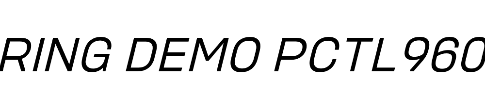  DEMO PCTL9600 Lt Italic