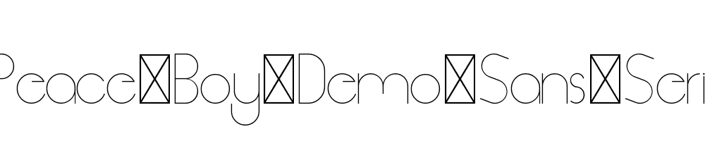 Peace-Boy-Demo-Sans-Serif