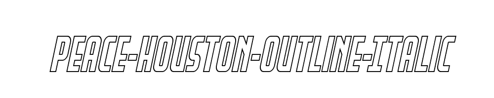 Peace-Houston-Outline-Italic