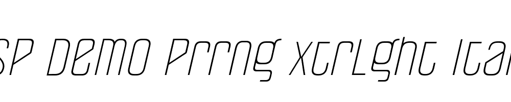 FSP DEMO Prrng xtrLght Italic