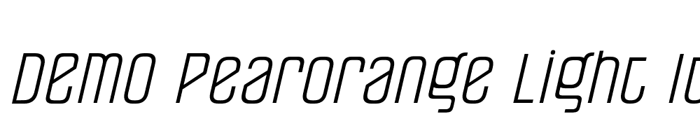 FSP DEMO Pearorange Light Italic