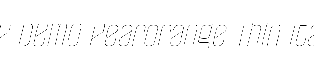 FSP DEMO Pearorange Thin Italic