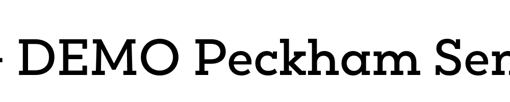  DEMO Peckham SemiBold Regular