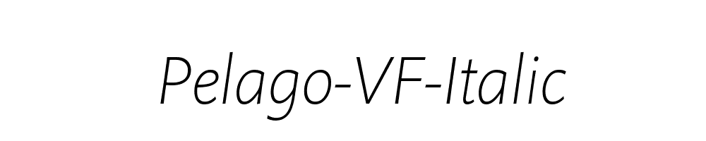 Pelago-VF-Italic