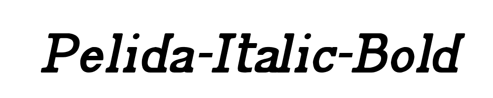 Pelida-Italic-Bold