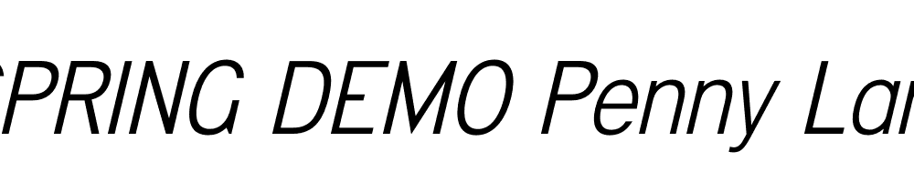  DEMO Penny Lane Italic