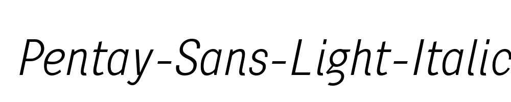 Pentay-Sans-Light-Italic