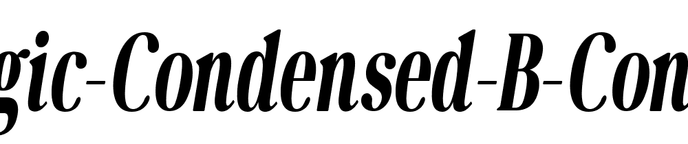 Perfectly Nostalgic Condensed B Condensed Black Italic