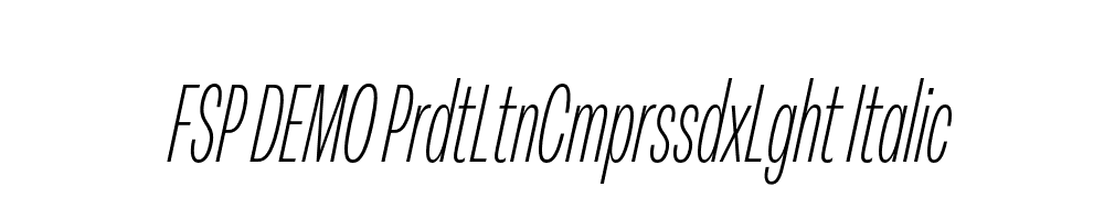 FSP DEMO PrdtLtnCmprssdxLght Italic