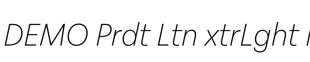 FSP DEMO Prdt Ltn xtrLght Italic