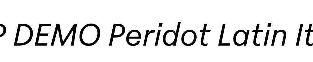 FSP DEMO Peridot Latin Italic