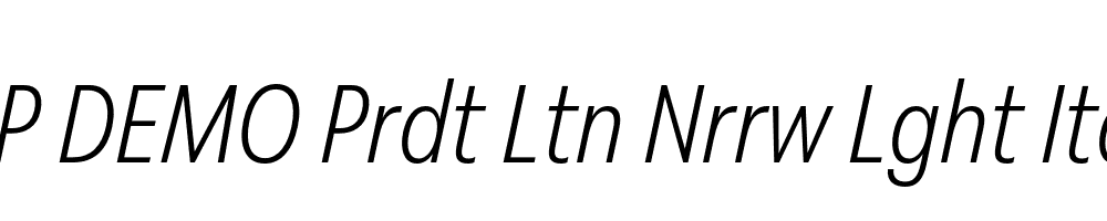 FSP DEMO Prdt Ltn Nrrw Lght Italic