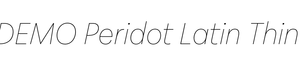 FSP DEMO Peridot Latin Thin Italic