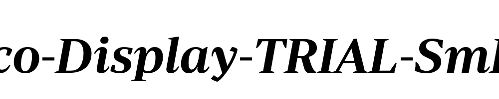 Periodico-Display-TRIAL-SmBd-Italic