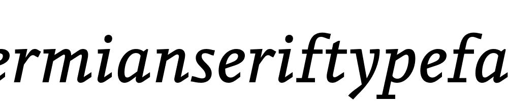 Permianseriftypeface