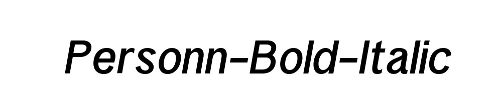 Personn-Bold-Italic