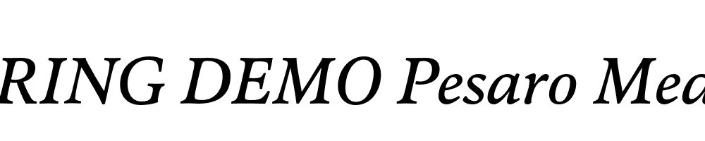  DEMO Pesaro Medium Italic