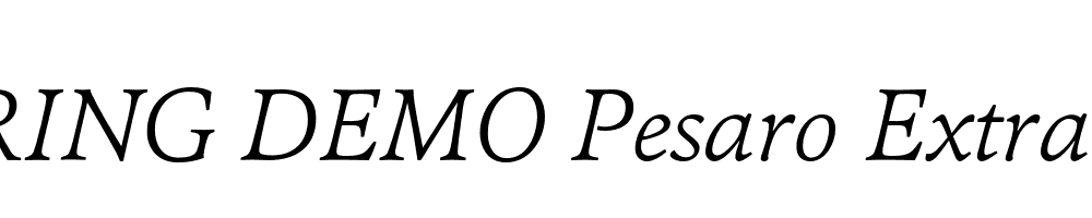  DEMO Pesaro ExtraLight Italic