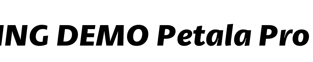  DEMO Petala Pro Bold Italic