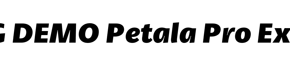  DEMO Petala Pro ExtraBold Italic