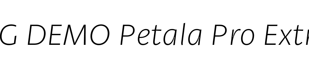  DEMO Petala Pro ExtraLight Italic