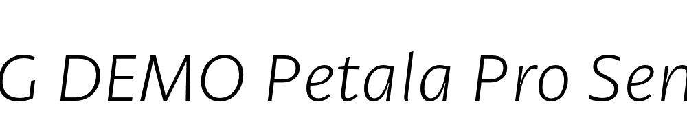  DEMO Petala Pro SemiLight Italic