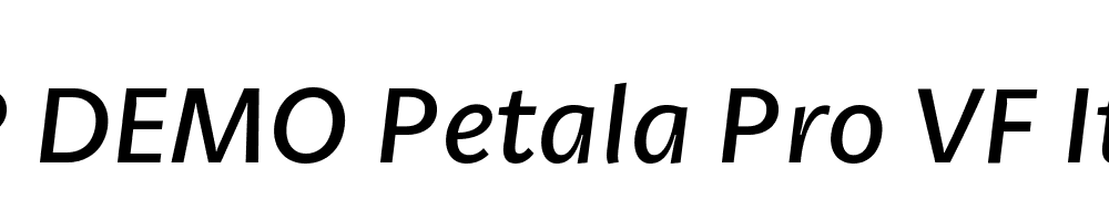 FSP DEMO Petala Pro VF Italic