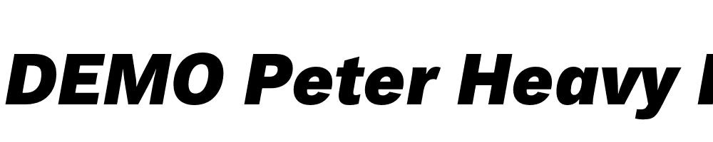 FSP DEMO Peter Heavy Italic