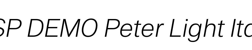 FSP DEMO Peter Light Italic