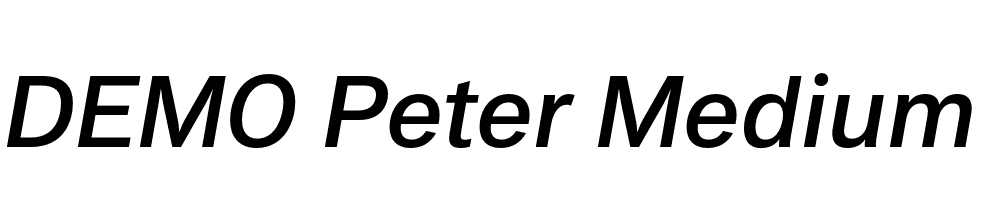 FSP DEMO Peter Medium Italic