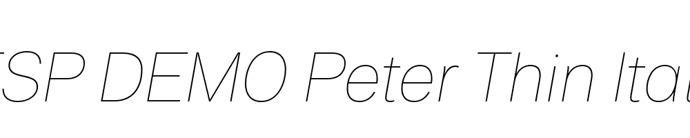 FSP DEMO Peter Thin Italic